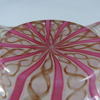 Salviati Zanfirico & Aventurine Pink Glass Plate