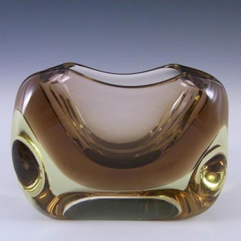 Zelezny Brod Czech Amber Glass Vase - Miloslav Klinger