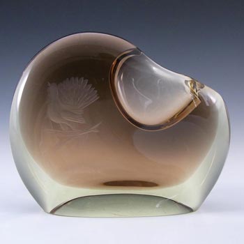 Zelezny Brod Czech Amber Glass Vase - Miloslav Klinger