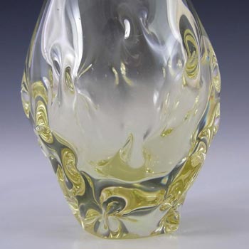 Zelezny Brod Sklo Czech Citrine Yellow Glass Vase