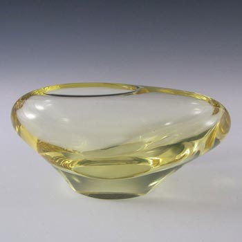 Zelezny Brod Sklo Citrine Yellow Czech Glass Vase