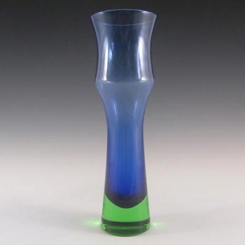 Aseda Bo Borgstrom Swedish Blue/Green Glass Vase B5/602