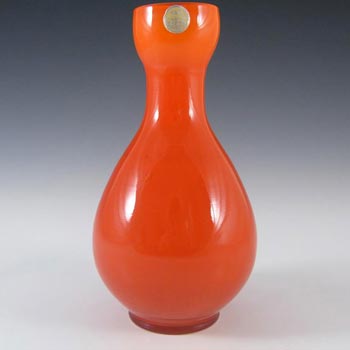 Elme 1970's Swedish/Scandinavian Orange Cased Glass Vase