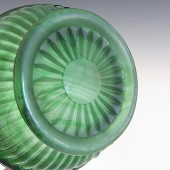 Davidson #10/1910 Art Deco Green Cloud Glass Bowl