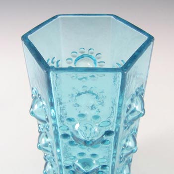 Dartington #FT95 Frank Thrower Nipple Blue Glass Vase