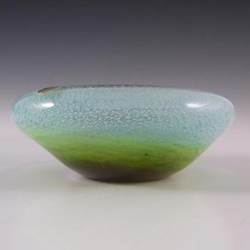 Ekenas Blue + Green Glass Bowl by John-Orwar Lake - Label