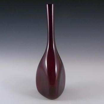 Elme Scandinavian Ruby Red Glass 'Three Sided' Vase