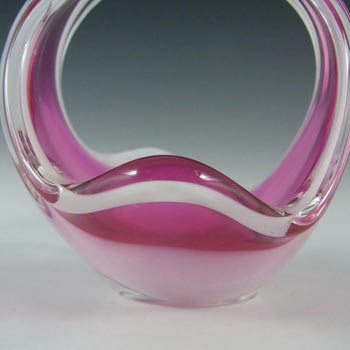 Flygsfors Coquille Pink Glass 3.5" Bowl by Paul Kedelv - Signed '58