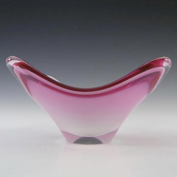Flygsfors Coquille Glass Bowl by Paul Kedelv Signed '57