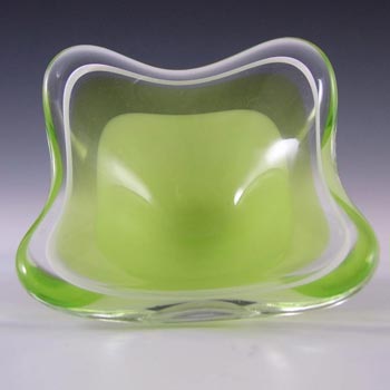 Flygsfors Coquille Glass Bowl by Paul Kedelv Signed \'59