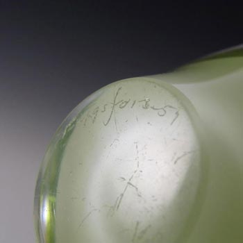 Flygsfors Coquille Glass Bowl by Paul Kedelv Signed '59
