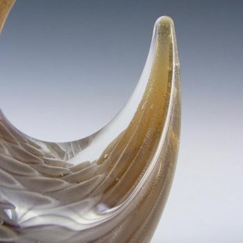 FM Konstglas/Ronneby Brown Fumato Glass Swan/Bird - Label