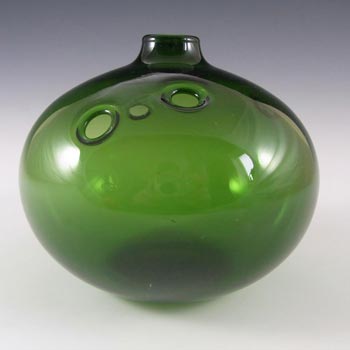 Holmegaard Michael Bang Green Glass 4.25" Flower Vase - Signed