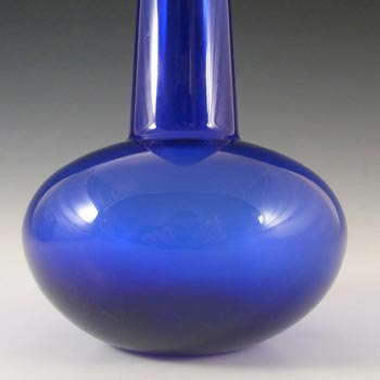 Holmegaard 'Timeglas' Blue Glass 9.75" Vase by Per Lutken