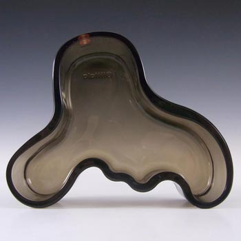 Iittala Alvar Aalto Amber Glass "Savoy" Bowl - Labelled
