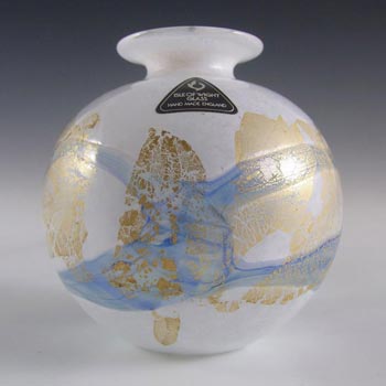 Isle of Wight Studio/Michael Harris Golden Peacock Glass Vase