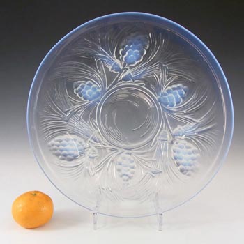 Jobling #5000 SIGNED Art Deco Opalescent Glass Fircone Plate