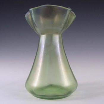Loetz Art Nouveau Green Glass Olympia Glatt Vase
