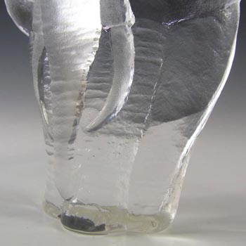 Mats Jonasson / Royal Krona #33139 Glass Elephant Paperweight - Signed