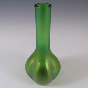 Art Nouveau 1900's Iridescent Green Glass Vase