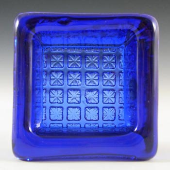 Reijmyre Pair Swedish Blue Glass Bowls - Labelled