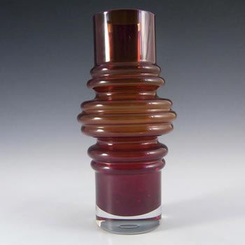 Riihimaki #1516 Riihimaen Red Glass 'Tulppaani' Vase