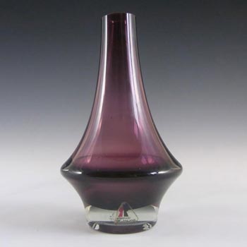 Riihimaki #1379 Riihimaen Purple Glass 6" Vase - Marked