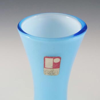 Ryd 1970s Scandinavian Blue Glass Vase - Labelled