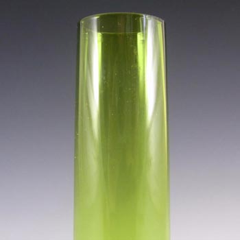 Ryd 1970s Scandinavian Retro Green Glass Vase - Label