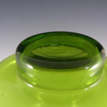 Ryd 1970s Scandinavian Retro Green Glass Vase - Label