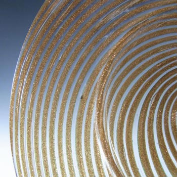 Salviati Copper Aventurine Murano Glass Plate