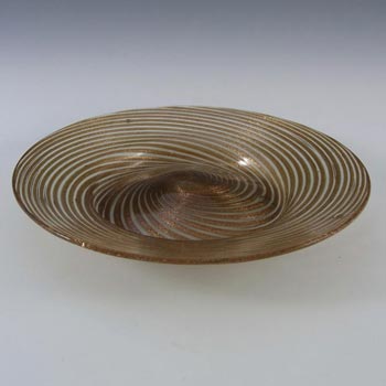 Salviati Copper Aventurine Murano Glass Plate