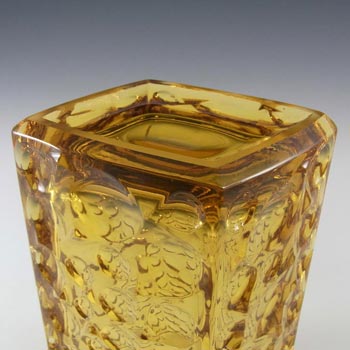 Rosice Sklo Union Amber Glass Vase Jiri Brabec #5122