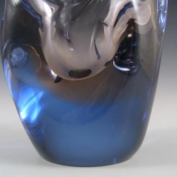 Skrdlovice #5650 Czech Pink & Blue Glass Vase by Emanuel Beránek