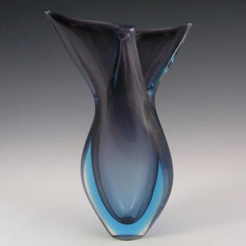 Murano/Venetian Purple & Blue Sommerso Glass Vase