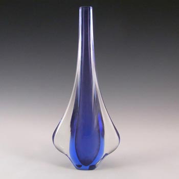 (image for) Murano/Sommerso 1950's Blue Glass Stem Vase