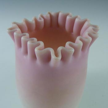 Victorian Peachblow / Peach Blow Pink Satin Glass Vase