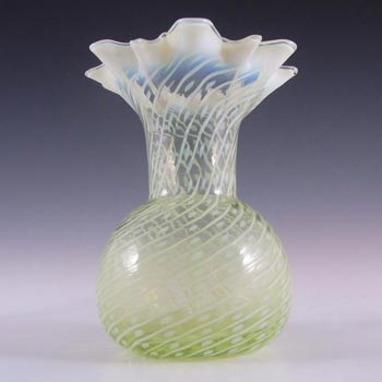 Victorian 1890's Vaseline/Uranium Opalescent Glass Vase