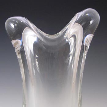 Thomas Webb 1960' Amber Glass 'Flair' Bubble Vase