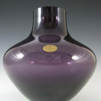 Whitefriars #9599 Baxter Purple / Aubergine Soda Glass Vase