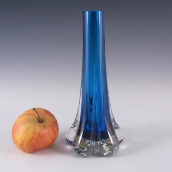 Whitefriars #9728 Baxter Kingfisher Blue Glass Elephant Foot Vase
