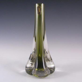 Whitefriars #9728 Baxter Sage Green Glass Elephant Foot Vase