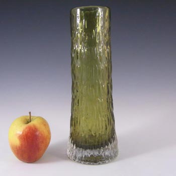 Whitefriars #9834 Baxter Sage Green Glass Textured Vase