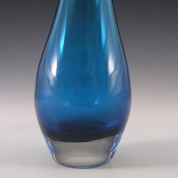 Whitefriars #9556 Baxter Kingfisher Blue Glass Beak Vase