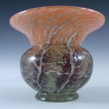 WMF Ikora 1930's Art Deco German Orange Glass Vase