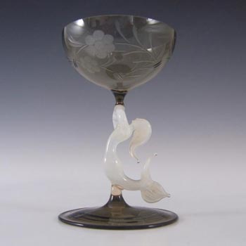 Vintage 1930s Lampworked Nude Lady / Mermaid Spirit Glass