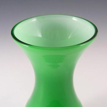 Alsterfors 1970's Scandinavian Green Cased Glass 7.75" Vase - Labelled