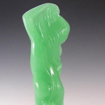 Jobling #2541 Art Deco Uranium Jadeite Green Glass Nude Lady Figurine