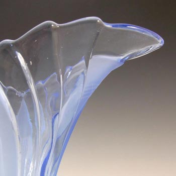 Walther & Söhne 6.5" 1930's Art Deco Blue Glass 'Greta' Vase