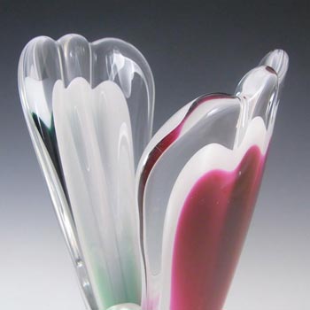 SIGNED Large Flygsfors Coquille Glass Vase - Paul Kedelv